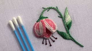 This is fine embroidery flower designhand embroidery tutorialkadhai [upl. by Shannen848]