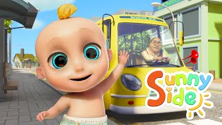 Las ruedas del autobús y más dibujos infantiles  Canciones infantiles con Sunnyside [upl. by Ahsaenat]