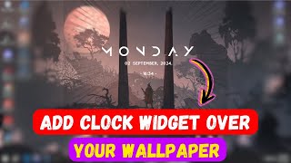 How to add clock  date widget on your wallpaper  windows 10  11  2024 [upl. by Xylia]