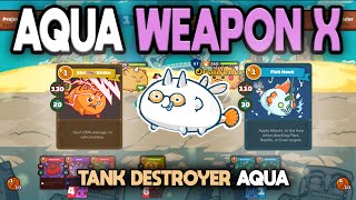 Top rank Aqua dual blade tank destroyer 2000 mmr  Axie infinity [upl. by Assilav]