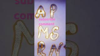 💛 yellow outline pen Apmsrn Letters Names writingsatisfying sorts trending ❤ 💛 [upl. by Telrats330]