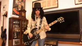 ☆9 year old guitarist Yuuri plays Nightrain ☆ Nightrain ♪ を弾いてみた ♪ SLASH  GNR  cover [upl. by Jillayne]