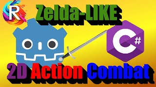 Godot 43 Make Zeldalike Action Combat C tutorial godot howto coding [upl. by Imoan295]