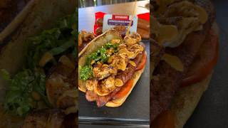 Andouille smoked Sausage and shrimp poboys Zatarains [upl. by Larina635]