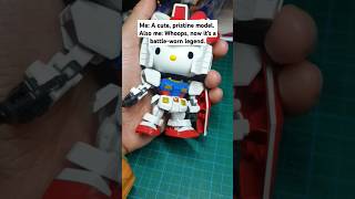 Weathering my SD Hello Kitty Gundam gunpla modelkit bandai [upl. by Nomrej729]