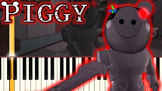 Robby Soundtrack  Piggy Roblox Piano Tutorial [upl. by Idnew877]