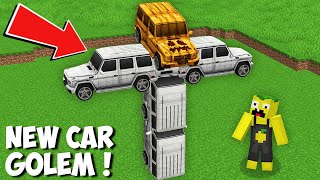 What if YOU SPAWN THIS NEW CAR GOLEM in Minecraft  NEW WAY TO SPAWN GOLEM [upl. by Andie435]