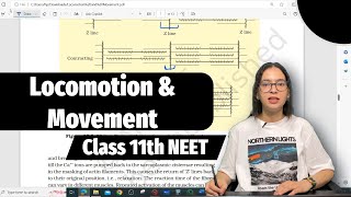 Locomotion and Movement Class 11 in 33 Minutes  Human Physiology  NEET 2024  NCERT  By Neha [upl. by Ahsened]