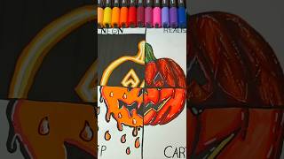 Drawing Cartoon Technique 🎃✨🖌️art poscas drawing music halloween [upl. by Eladnor]