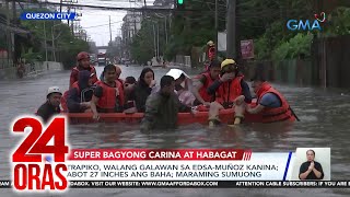 Trapiko walang galawan sa EDSAMuñoz kanina abot 27 inches ang baha maraming sumuong  24 Oras [upl. by Leroy]