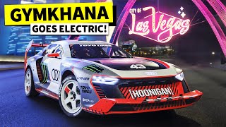 Ken Block’s ELECTRIKHANA High Stakes Playground Las Vegas in the Audi S1 HOONITRON [upl. by Einaffets]