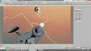 Easy lightning effect with lines  3ds max tutorial [upl. by Olegna]