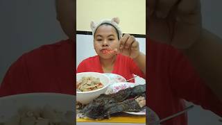 Eating bamboo shoots with grilled fish mukbang eatingbambooshoots food sorts [upl. by Nednarb]