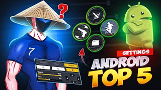 TOP 5 Most Important Settings⚙️For Android phone 📲  Free Fire Headshot Settings ⚙️  M1NX🖤 [upl. by Nina871]