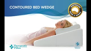 Contoured Bed Wedge  Angled Sleeping Wedge with Memory Foam Comfort [upl. by Einnel]