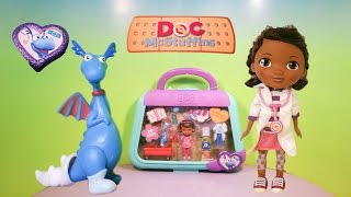 DOC MCSTUFFINS On The Go Toy Playset Unboxing and Review [upl. by Akirdnahs]