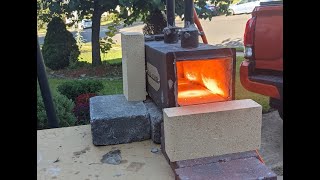 Devil Forge DFPROF21D two burner propane forge setup and review [upl. by Yadsnil]