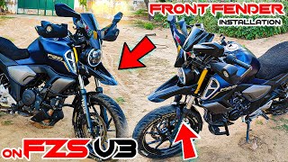 Front Fender Modification on fzs v3 modified fzs v3 bike modification [upl. by Sandell]