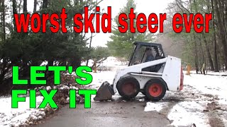 Repowering a Junk Skid Steer With The Wrong Engine [upl. by Thema]