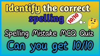 identify the correct spelling spelling spellingmistake mcqquestionsshortsenglish MCQ question [upl. by Gettings]