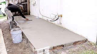 DIY Concrete slab  How to form and pour on yourself [upl. by Emyaj]