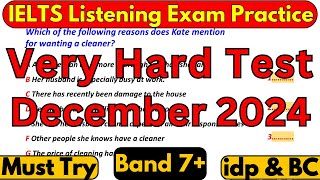 05 07 14 21 amp 28 DECEMBER 2024 IELTS LISTENING TEST WITH ANSWERS  IELTS 2024  IDP amp BC [upl. by Aicilegna]