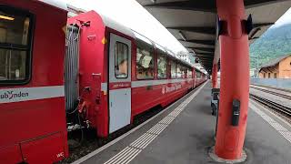 🇮🇹 Bernina Express Train Tour 4K First and Second Class Cabin Tirano Italy to St Moritz [upl. by Kaleb]