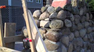 DIY Outdoor Rumford Fireplace Fieldstone Part 13 [upl. by Fen339]