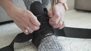 How to Wear the Lace Up Ankle Stabilizer Brace [upl. by Ariem]