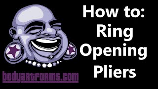 Bodyartforms How to Ring Opening Pliers [upl. by Illek]