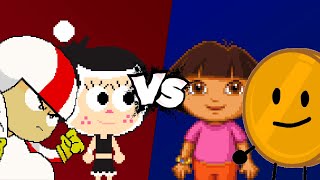 MUGEN Battle  HanazukiKick Buttowski vs CoinyDora the Explorer [upl. by Fricke574]