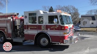 Newington FD Engine 4 responding to a possible electrical fire [upl. by Ednil]