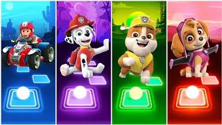 PAW Patrol  Chase 🆚 Rubble 🆚 Skye 🆚 Marshall 🎶 Tiles Hop EDM Rush [upl. by Orlene]