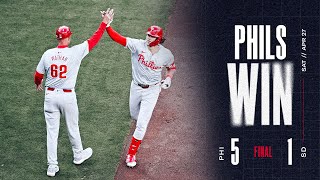 Phillies vs Padres Game Highlights 42724  MLB Highlights [upl. by Violetta]