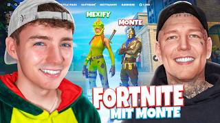 Das ERSTE MAL Fortnite mit MONTE 😳🔥 [upl. by Ardnusal]