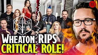 Critical Role 🔥UNDER FIRE 🔥From Wil Wheaton [upl. by Nnylarej]