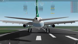 ULTRA BUTTER airbus a330300 landing on Roblox FLIGHTLINE swiss001landing [upl. by Derwon92]