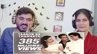 Taaron Ka Chamakta Song Reaction Salman Khan  Madhuri dixit  Shahrukh Khan Hum Tumhare hain Sanam [upl. by Jaan]