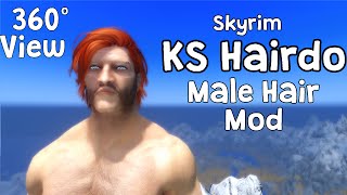 360 View  Skyrim KS Hairdo 265 Male Hair Mod  Full REFERENCE GUIDE [upl. by Auj]