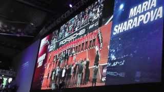 Maria Sharapova vs Li Na winner ceremony Part 2  Porsche Tennis Grand Prix 2013 [upl. by Jeni454]