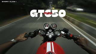 A SHORT FLYBY OF CONTINENTAL GT 650 NIGHT RIDE  PURE GURSEWAK SOUND  SHORT VLOG1 [upl. by Aihtyc594]