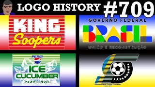 LOGO HISTORY 709  King Soopers Pepsi Ice Cucumber Federal Government of Brazil amp More [upl. by Enialehs]