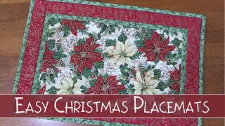 EASY Christmas Placemats Tutorial  From Start to Finish [upl. by Kenwood103]