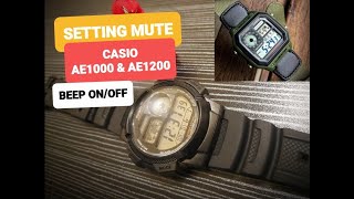 Setting Mute Casio AE1000 amp AE1200  BEEP ONOFF [upl. by Mellitz]