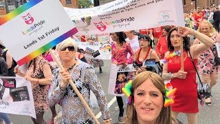 Leeds Pride Parade 2017  Leeds First Friday LFF girls [upl. by Krysta37]