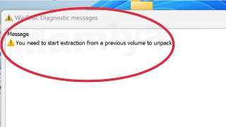 Pc Fix WinRAR You need to start extraction from a previous volume to unpack Problem Windows 11108 [upl. by Ennaeus]
