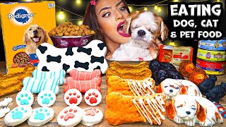 ASMR EATING DOGS CATS PET FOOD DOG BONES EDIBLE MUKBANG 먹방 [upl. by Deroo]