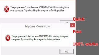 How to Fix vcruntime140dll missing Error in Windows 1087 [upl. by Ayitahs]