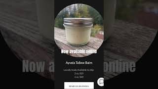 Local tallow balm Available at zephyshimesteadcom [upl. by Lorilyn]