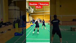 Badminton doubles rotation multishuttle session [upl. by Ilarrold]